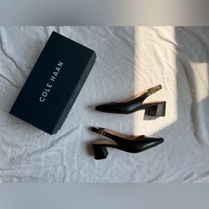 Cole Haan Black Slingback Heels size 6